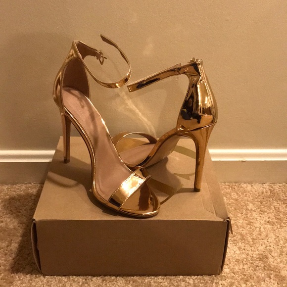 charlotte russe rose gold shoes